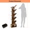 Costway 10-tier Tree Bookshelf with Drawer Free-standing Bookcase Storage Shelf White\Brown